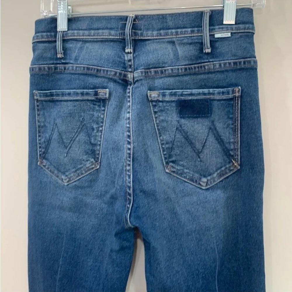 Mother Jeans The Hustler Two Step Ankle Fray in The Buck Stops Here